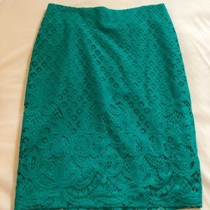 NWT Teal green LOFT pencil skirt